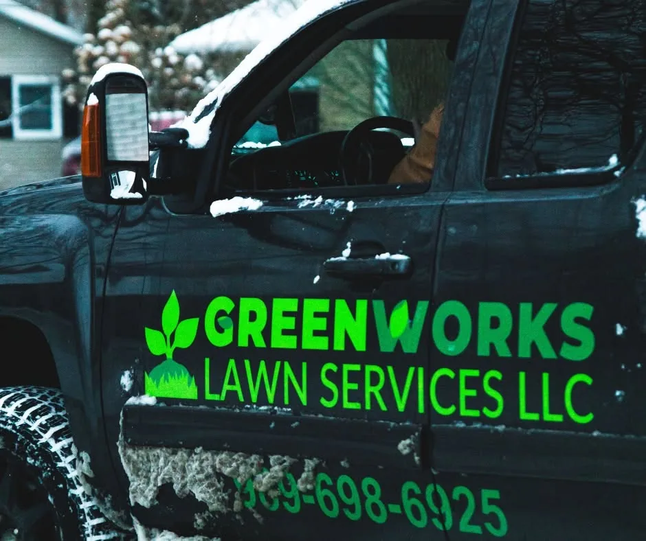 Greenworks work truck ready for a property service visit