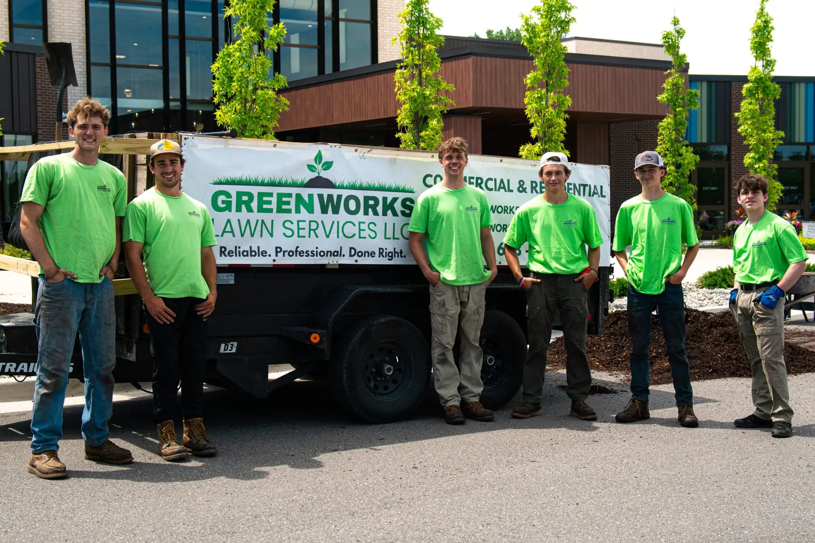 Greenworks plow truck clearing a snowy residential route
